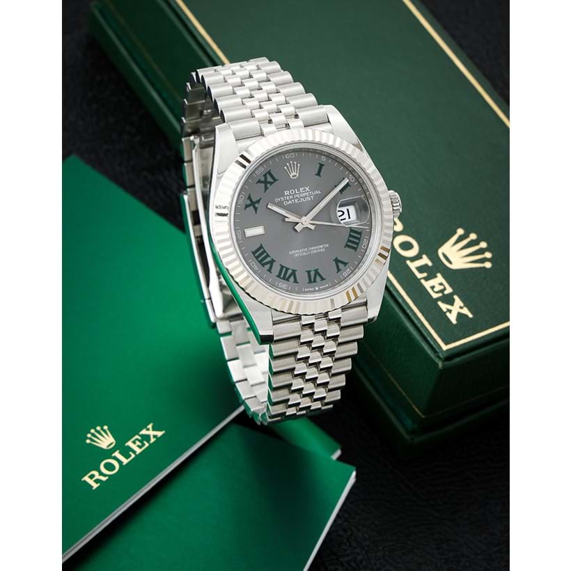 Inline Image - Rolex, Oyster Perpetual Datejust Wimbledon, Stainless Steel Bracelet Watch
 | Est. £7,000-10,000 (+ fees)
