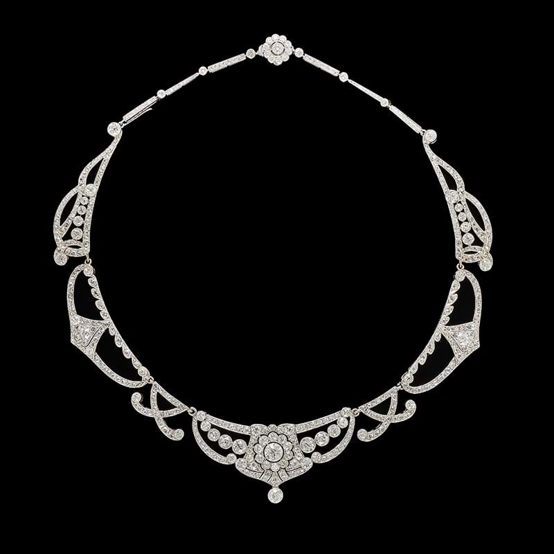 A convertible diamond tiara/necklace/brooch first half of the 20th century and later