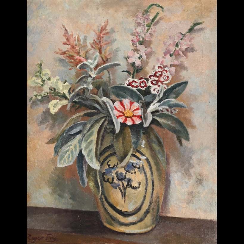Inline Image - Lot 4: Roger Fry (British 1866-1934), 'Flower Piece', Oil on canvas laid on board | Est. £4,000-6,000 (+ fees)