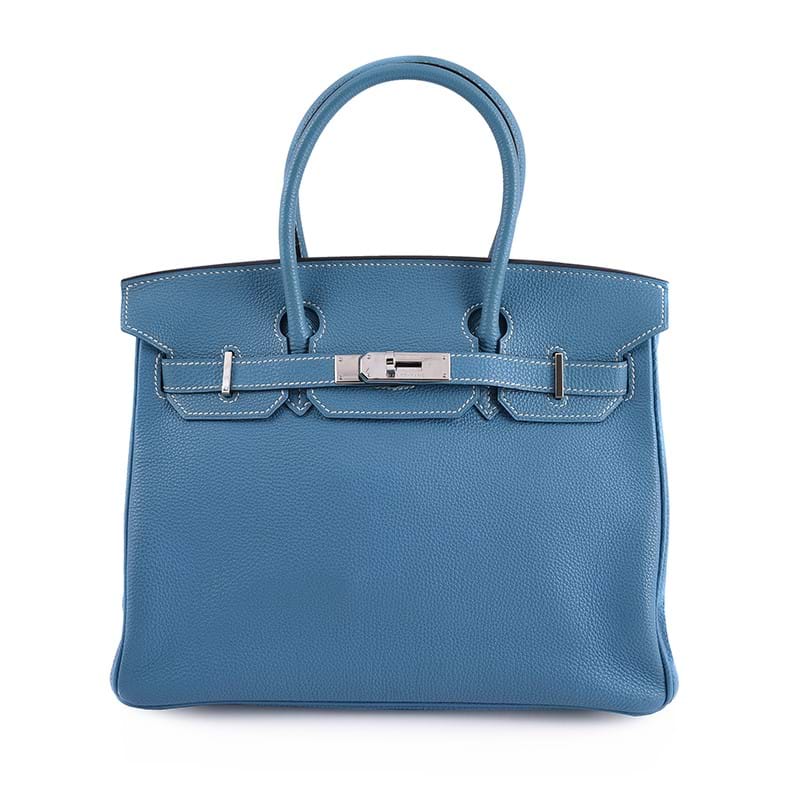 Hermès, Birkin 30, a blue jean togo leather handbag circa 2006