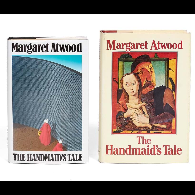 Inline Image - Lot 11: Margaret Atwood, The Handmaid's Tale, first Canadian and English editions, signed by the author [London & Toronto, 1985], a pair; sold for £937
