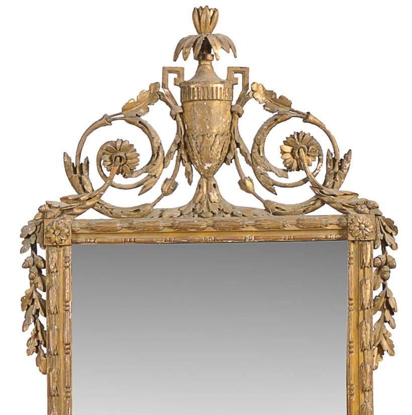 Inline Image - Lot 93, detail, a Continental carved and giltwood framed wall mirror; est. £700-1,200 (+fees)