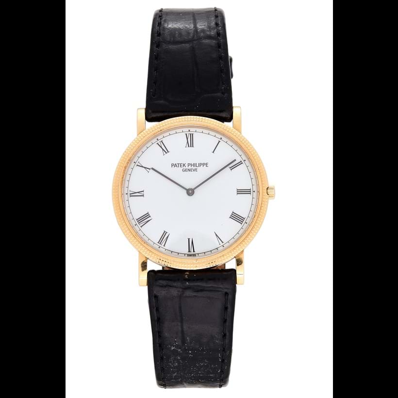 Inline Image - Lot 247, Patek Philippe, Calatrava, ref. 3520 D, an 18 carat gold wrist watch, no. 2845365, circa 1987; est. £3,000-5,000 (+fees)
