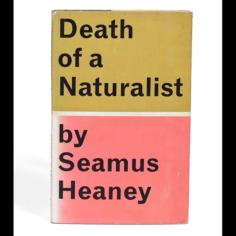 Inline Image - Seamus Heany, Death of a Naturalist | first edition, signed by the author | London, Faber and Faber, 1966 | est. £200-300, sold for £1,984