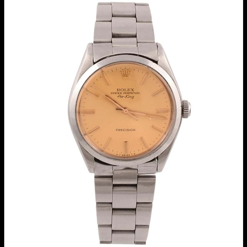 Inline Image - Rolex Airking, ref. 5500, a stainless steel bracelet watch, circa 1977 | Sold for £600 (hammer price), 3 December 2015