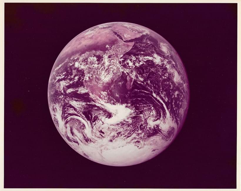 Inline Image - Lot 363: Apollo 17. The "Blue Marble", celebrated image of the sun-illuminated Planet Earth's disk | Est. £750-1,000 (+fees)