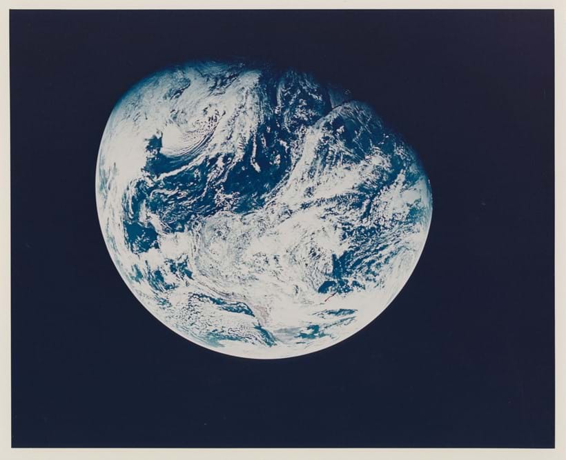 Inline Image - Lot 121: Apollo 8. First photograph of the Earth taken by a human from beyond the Earth's orbit | Est. £2,000-4,000 (+fees)