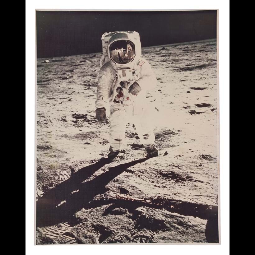 Inline Image - Lot 197: Apollo 11. The celebrated Life Magazine cover photo of Buzz Aldrin on the Moon [large format] | £2,000-3,000 (+fees)