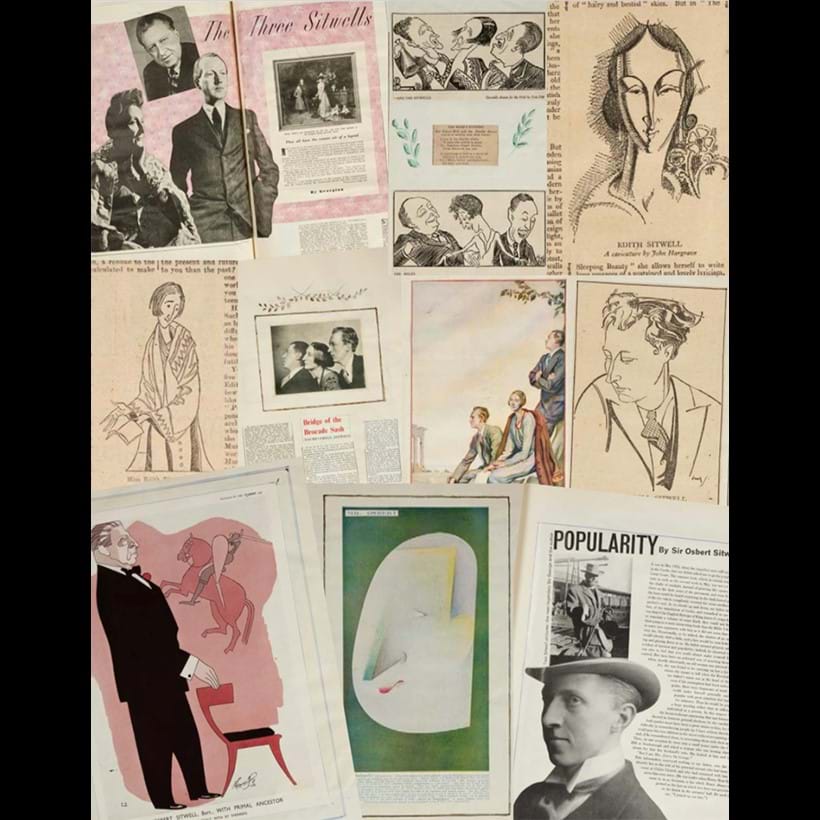 Inline Image - Press cuttings collected by the Sitwells