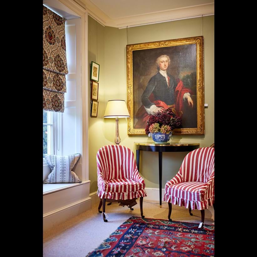 Inline Image - A room set at Dreweatts Donnington Priory salerooms from our collaboration with Nina Campbell