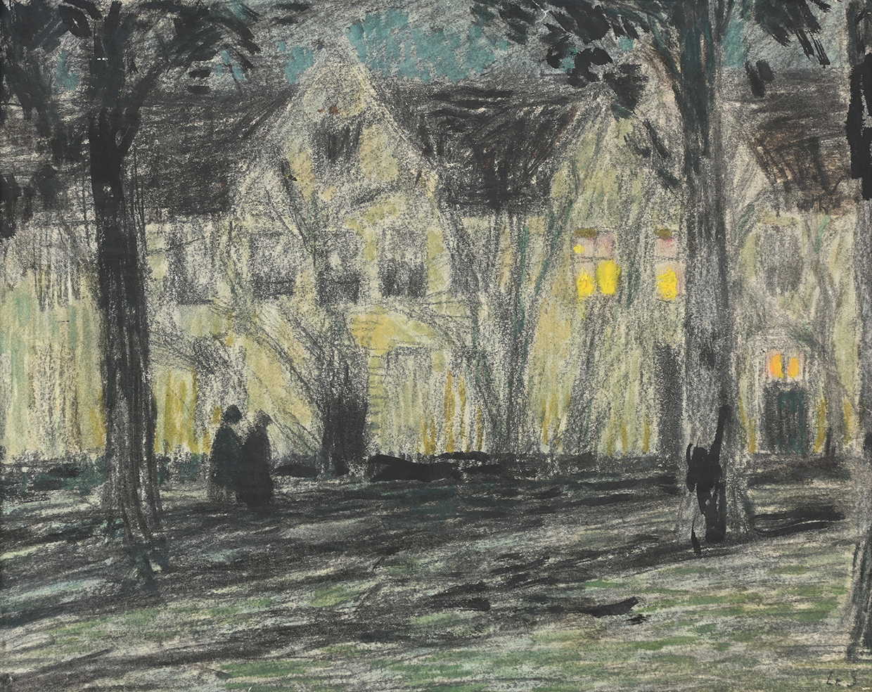 Lot 10 HENRI LE SIDANER (FRENCH 1862 1939) THE PROMENADE AU CLAIR DU LUNE