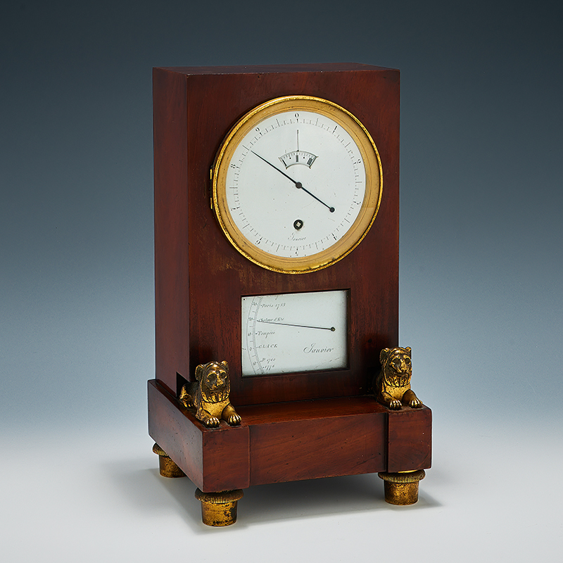 A fine and rare French consulate period figured mahogany 'audience' timepiece, Antide Janvier, Paris, no. 337 circa 1801