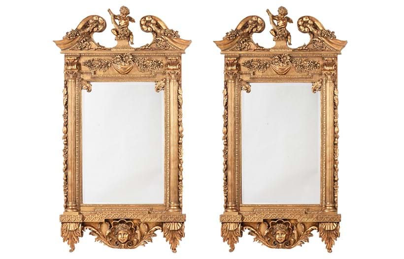 Inline Image - Lot 64: A pair of giltwood wall mirrors in George II style, of recent manufacture | Est. £1,500-2,500 (+ fees)