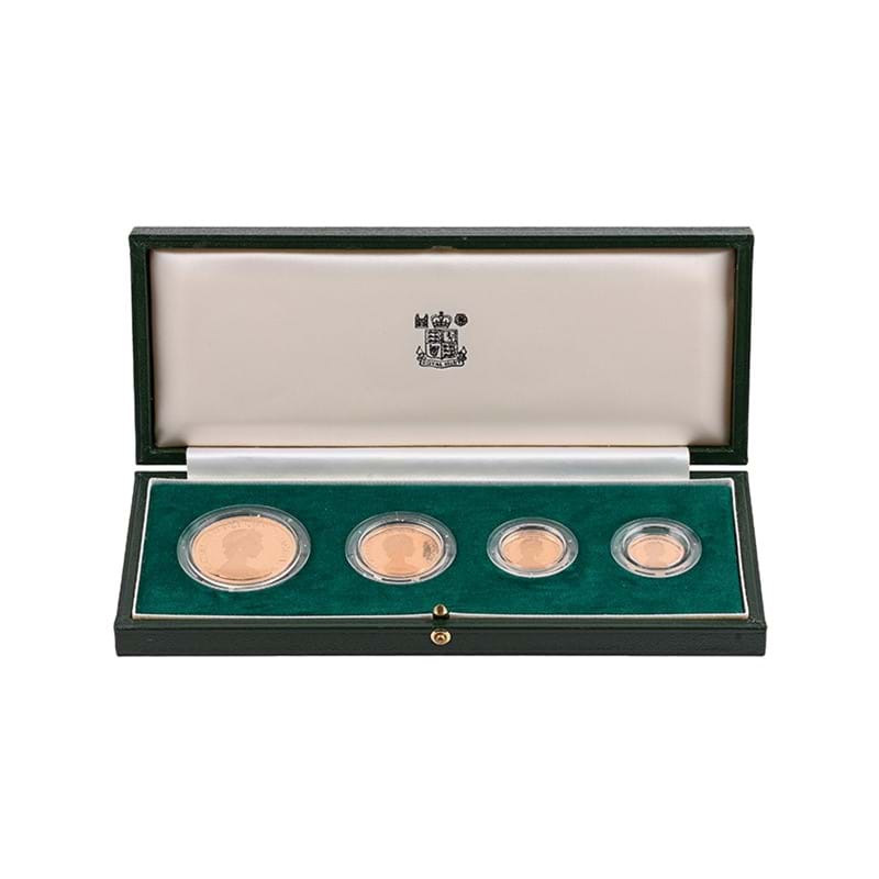 Elizabeth II, gold proof sovereign four coin collection, 1980