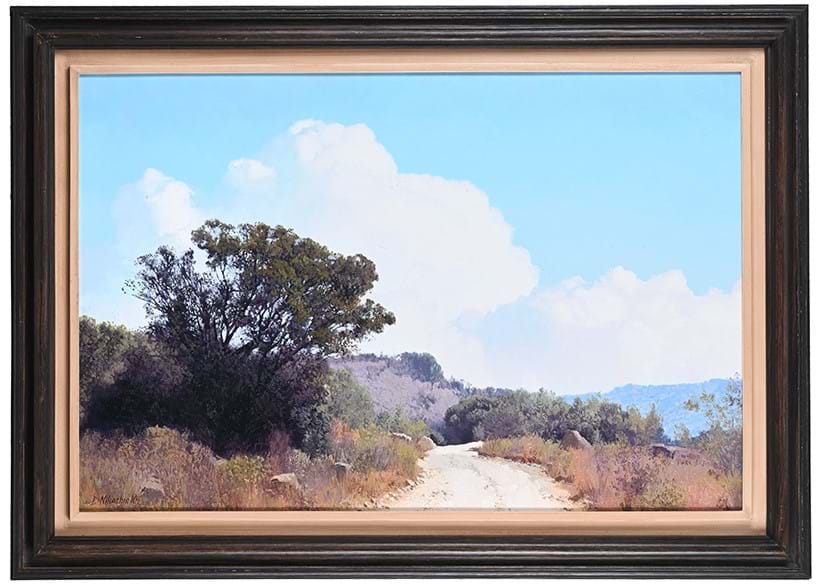 Inline Image - Lot 15: Dmitry Nikashin, ‘Dullstroom road’, Oil on canvas | Est. £500-700 (+ fees)