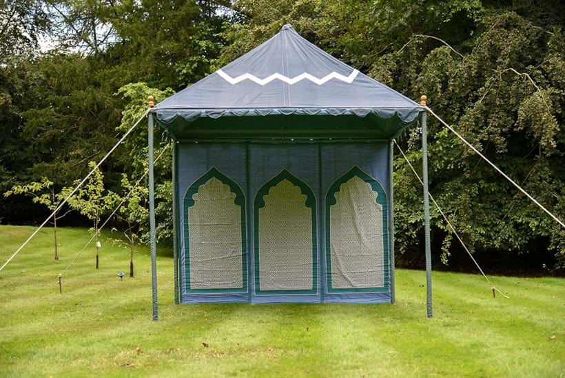 Inline Image - Lot 556: A green and blue Shamiana tent, late 20th century | Est. £300-400 (+ fees)