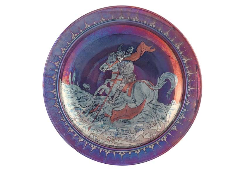 Inline Image - Lot 531: Jonathan Chiswell Jones for JCJ Pottery, a large reduction fired lustre porcelain charger, fired 2023 | Est. £400-600 (+ fees)