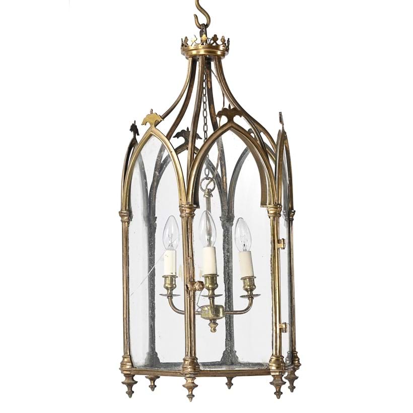 Inline Image - Lot 258: A brass hanging 'Walpole' lantern, by Charles Edwards, modern | Est. £600-800 (+ fees)