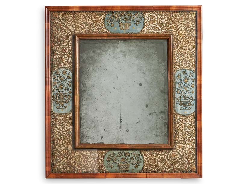 Inline Image - Lot 59: A William & Mary walnut and paper scroll work wall mirror, circa 1700 | Est. £6,000-10,000 (+ fees)