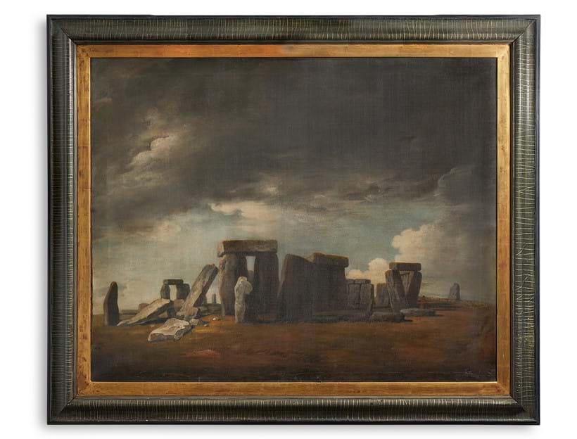 Inline Image - Lot 108: Samuel Woodforde (English 1763-1817), ‘Stonehenge with a shepherd and flock of sheep in the distance’, Oil on canvas | Est. £8,000-12,000 (+ fees)