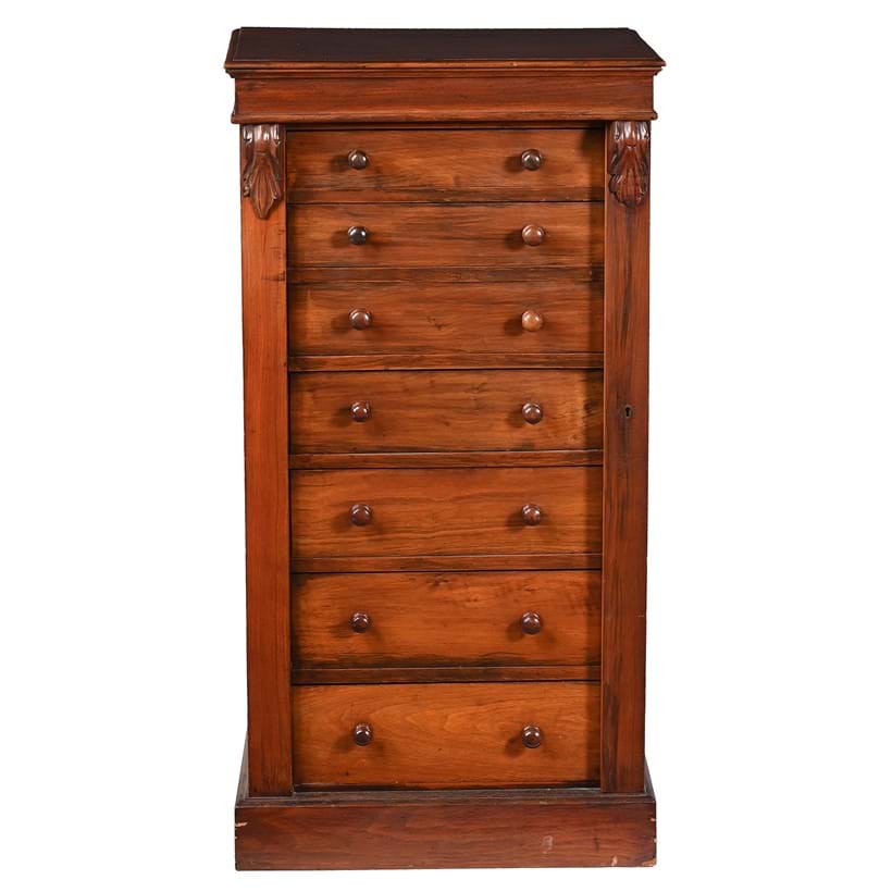 Inline Image - Lot 186: A Victorian mahogany Wellington chest, circa 1870 | Est. £300-500 (+ fees)