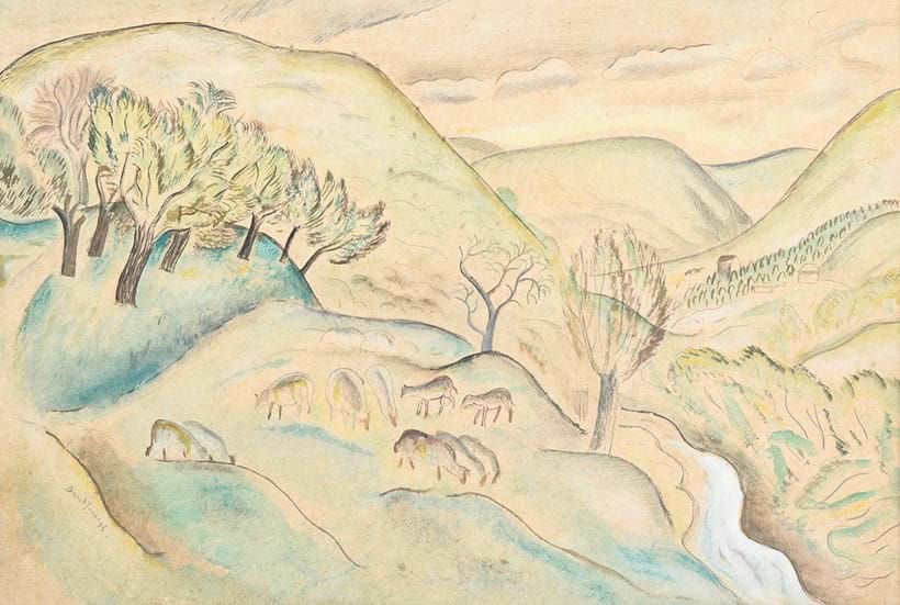 Inline Image - Lot 56: λ David Jones (British 1895-1974), 'Spirit In An Orchard', Pencil, watercolour and bodycolour | Est. £10,000-15,000 (+ fees)