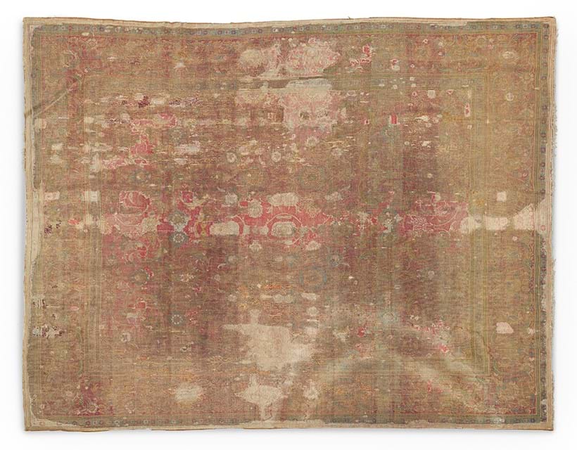 Inline Image - Lot 407: A Cairene rug, Ottoman Egypt, 16th/17th century | Est. £2,000-4,000 (+ fees)