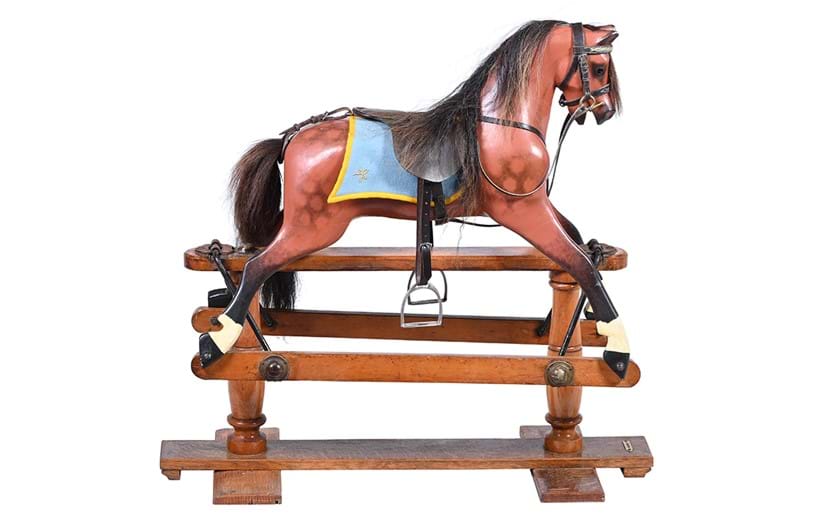 Inline Image - Lot 146: A Lines Brothers 'Sportyboy' rocking horse, mid 20th century and later restored | Est. £700-1,000 (+ fees)