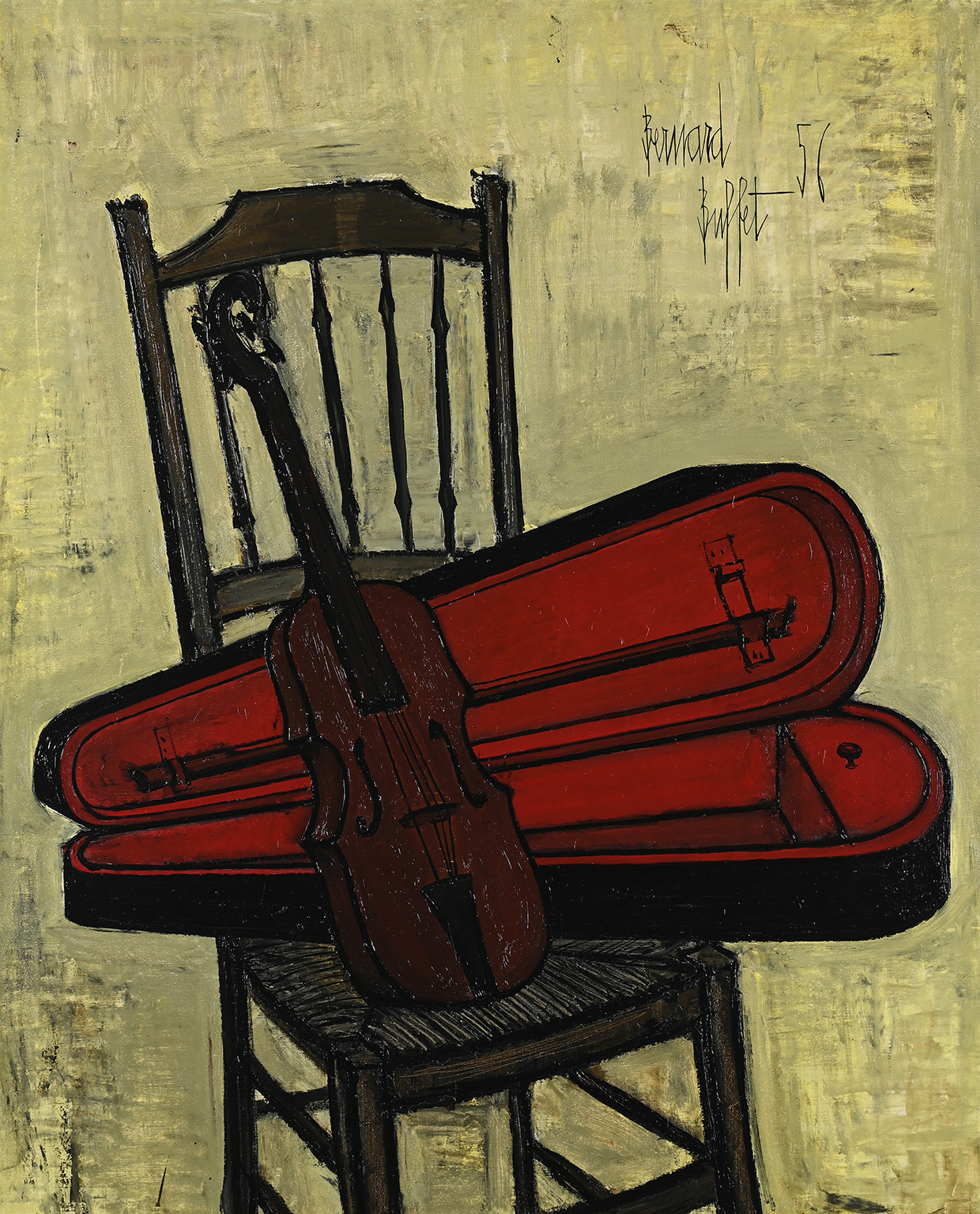Inline Image - Lot 89: λ Bernard Buffet (French 1928-1999), 'Nature Morte Au Violon', Oil on canvas | Est. £80,000-120,000 (+ fees)
