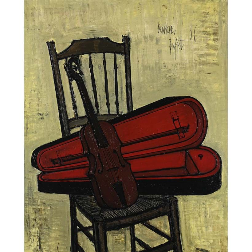 Inline Image - Lot 89: λ Bernard Buffet (French 1928-1999), 'Nature Morte Au Violon', Oil on canvas | Est. £80,000-120,000 (+ fees)
