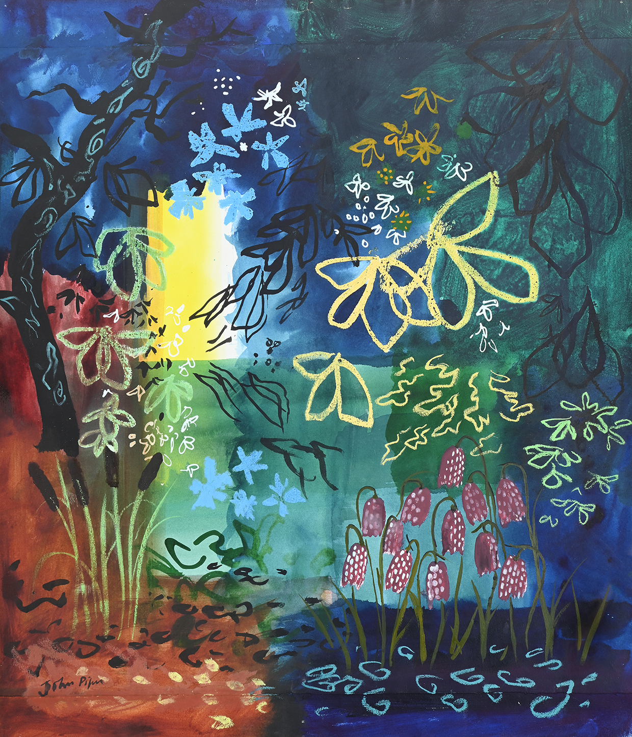 Inline Image - Lot 21: λ John Piper (British 1903-1992), 'Rural Reading', Watercolour, ink and gouache | Est. £6,000-8,000 (+ fees)