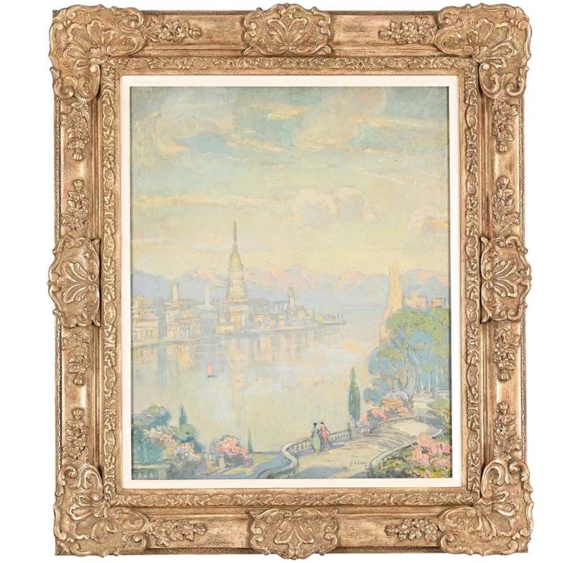 Inline Image - Lot 4: Joseph Alfred Terry, ‘Looking out across the water’, Oil on canvas | Est. £300-500 (+ fees)