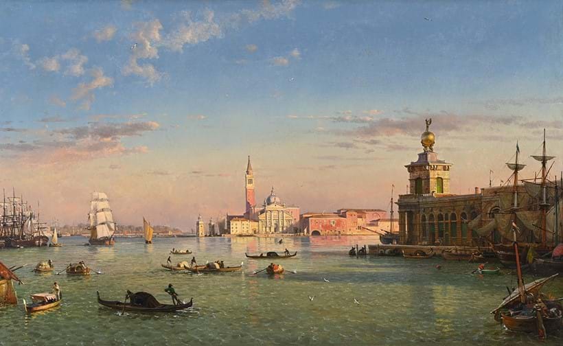Inline Image - Lot 133: Friedrich Nerly (German 1807-1878), 'The Palazzo Piscani, Venice', Oil on canvas | Est. £25,000-35,000 (+ fees)