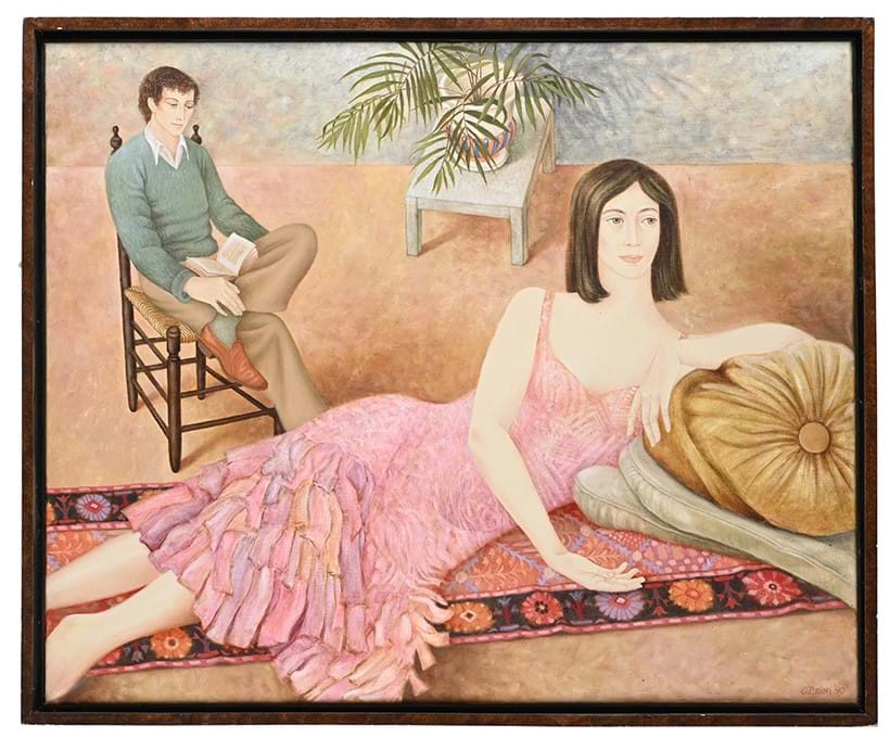 Inline Image - λ Lot 96: Patricia O'Brien, ‘The Lesson’, Oil on canvas | Est. £800-1,200 (+ fees)