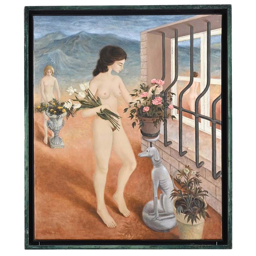 Inline Image - λ Lot 99: Patricia O'Brien, ‘The Flower Garden’, Oil on canvas | Est. £1,000-1,500 (+ fees)