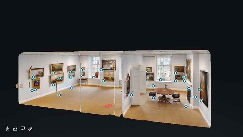 Inline Image - The "Dollshouse View" of Dreweatts London. You can click on the "View Dollshouse", "View Floor Plan" icon to navigate to the room you want to view.