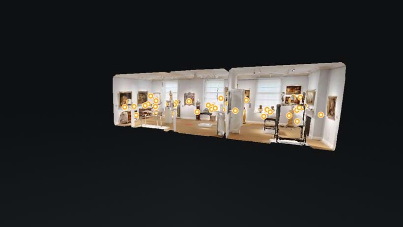 Inline Image - The "Dollshouse View" of Dreweatts London. You can click on the "View Dollshouse", "View Floor Plan" icon to navigate to the room you want to view.