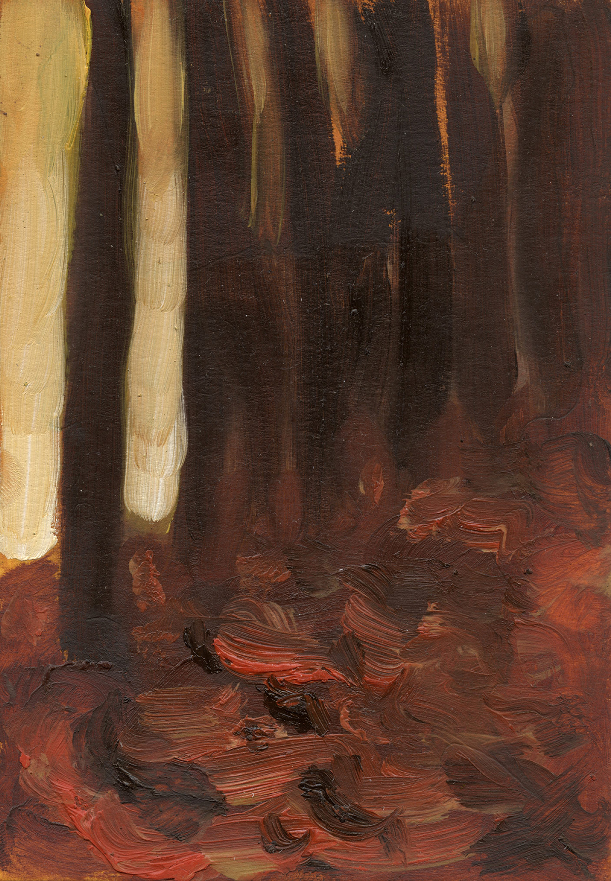 Inline Image - Lot 26: Henry Glover, 'Simply done, 2023', Oil on paper | Bidding starts at £50