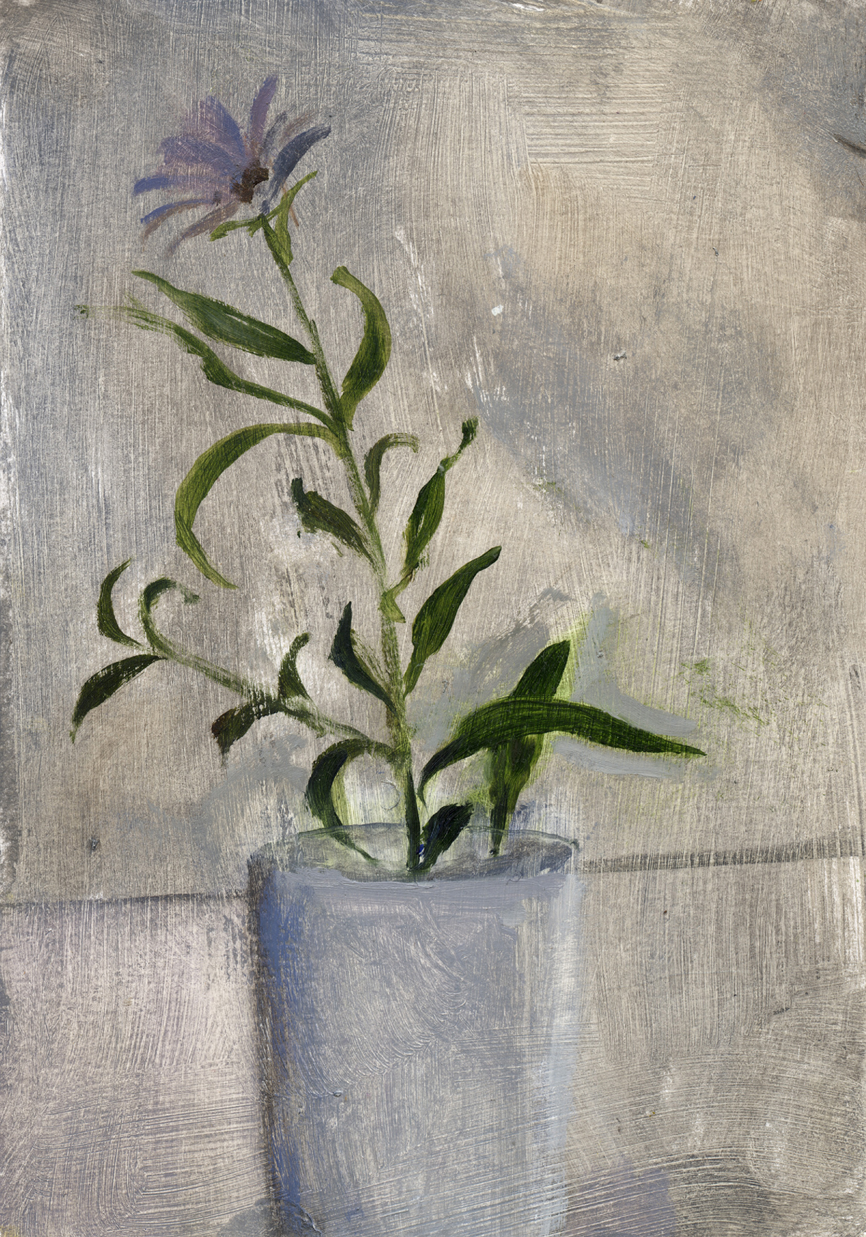 Inline Image - Lot 536: William Packer, 'Aster', Oil on paper | Bidding starts at £50