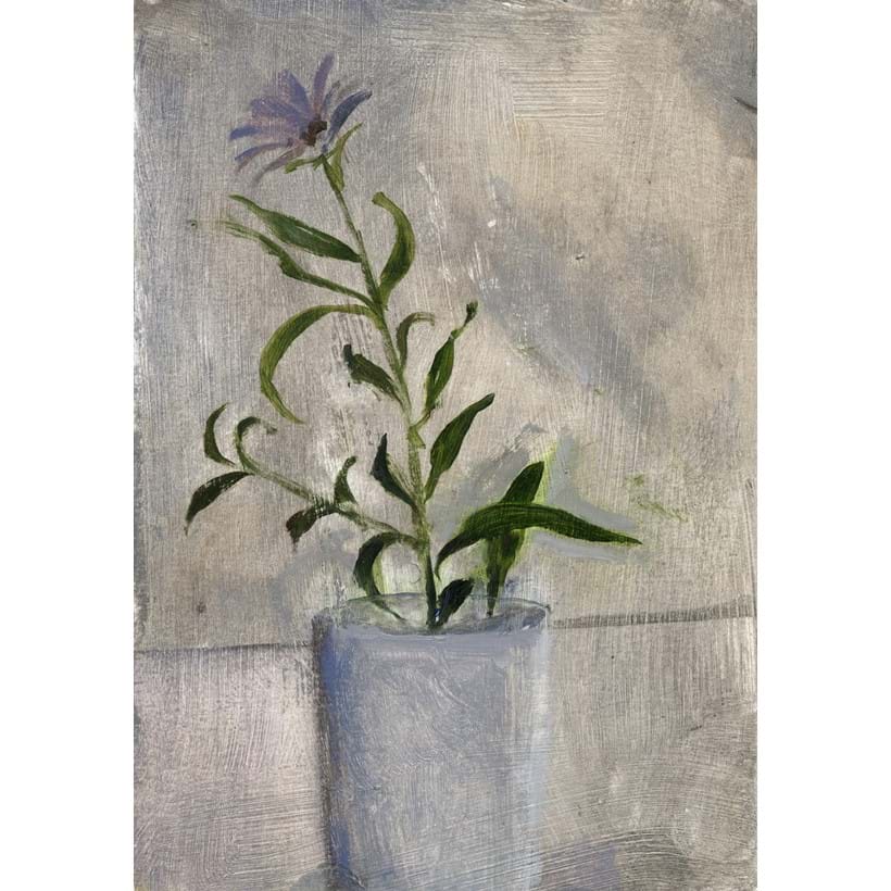 Inline Image - Lot 536: William Packer, 'Aster', Oil on paper | Bidding starts at £50