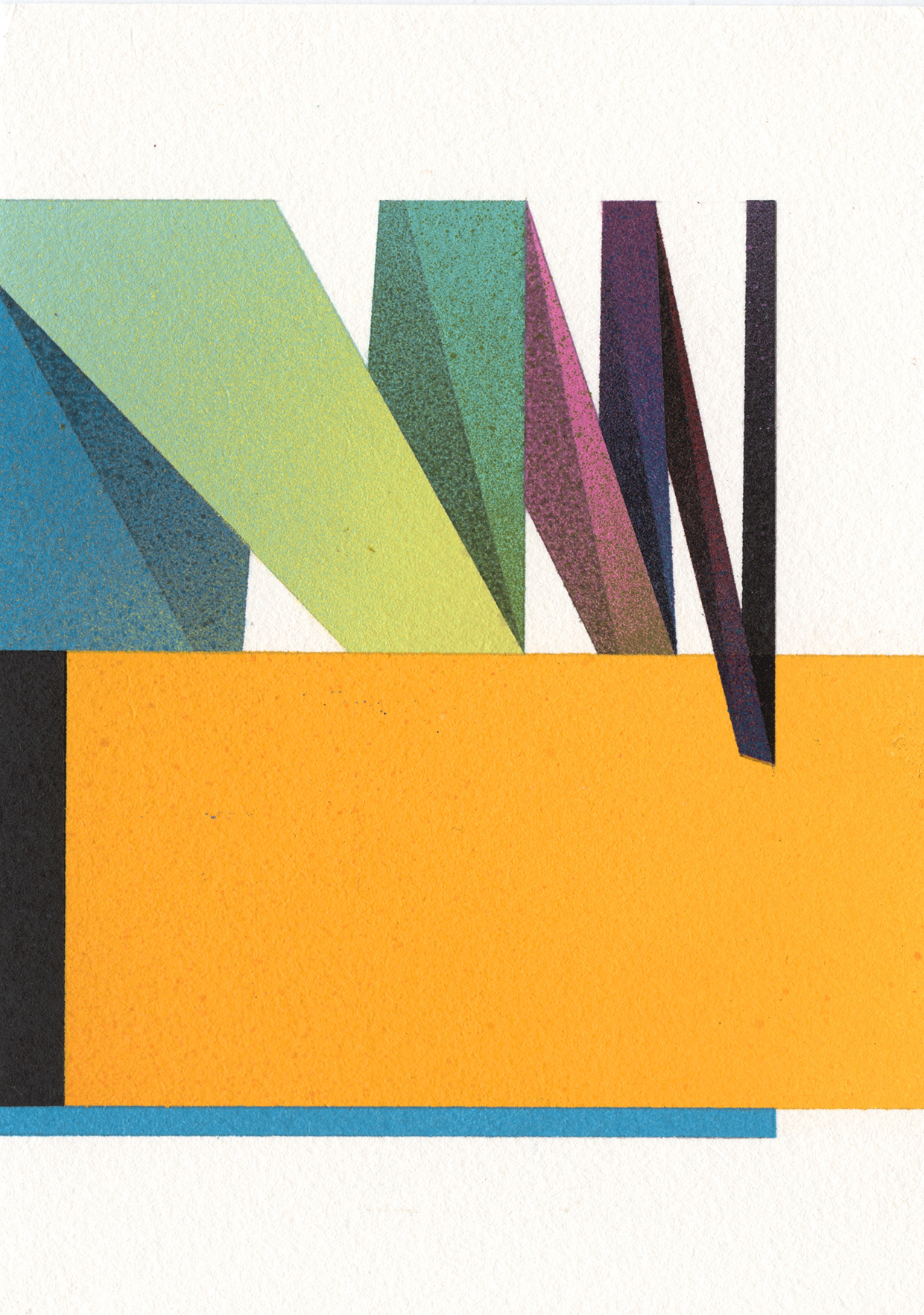 Inline Image - Lot 573: Remi Rough, 'Mondays Are Better in Colour', Graphite and Spray paint on paper | Bidding starts at £50