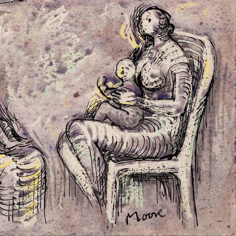 Rediscovered Original Artwork by Henry Moore | The British Sale | Forum Auctions x Dreweatts | 14 December 2023
