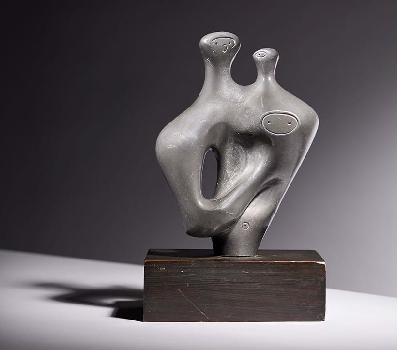 Inline Image - λ Henry Moore (British 1898-1986), 'Mother and Child', Lead | Sold for £400,000