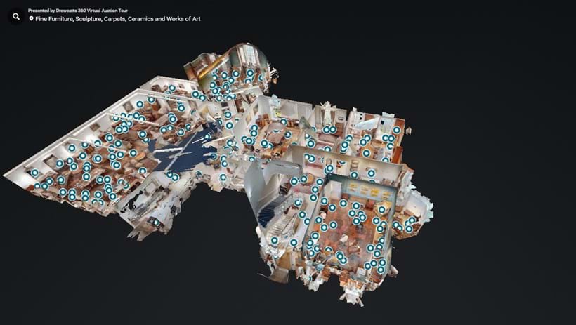 Inline Image - The "Dollshouse View" of Donnington Priory. You can click on the "View Dollshouse", "View Floor Plan" or "Floor Selector" icon to navigate to the room you want to view.