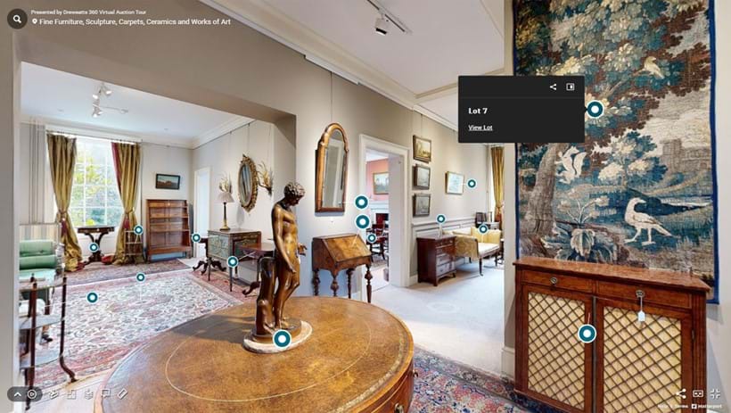 Inline Image - When you have found a lot you are interested in, hover over and click the green tag (circle) to view the lot details: lot number and link through to lot listing