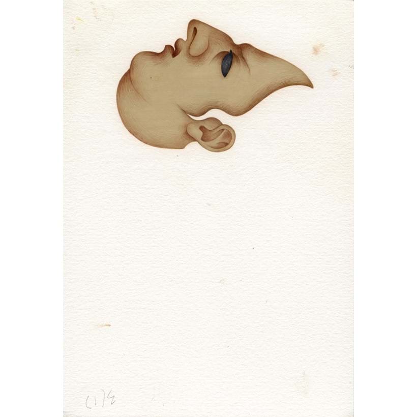 Inline Image - Lot 8: Laila Tara H, 'She, 2023', Pigment, gum arabic on paper | Sold for £650