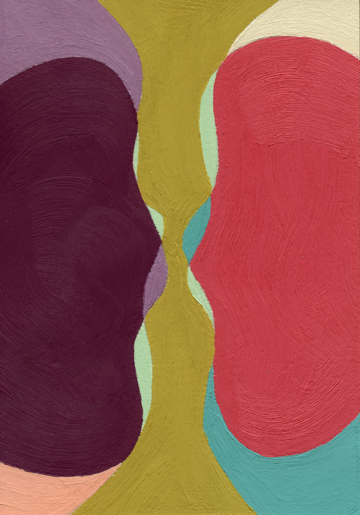 Inline Image - Lot 205: Helen Beard, 'No Self, 2023', Oil on board (paper) | Sold for £550