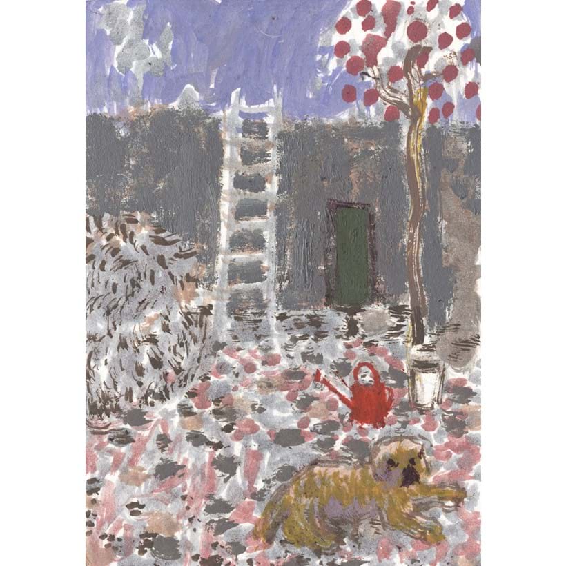 Inline Image - Lot 471: Andrew Cranston, 'All Is Well In The Garden', Oil on paper | Sold for £11,000