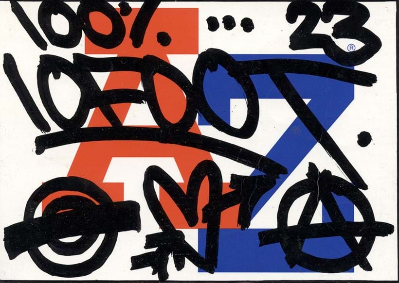 Inline Image - Lot 580: 10FOOT, 'Rainham Barges', Card and oil marker on paper | Sold for £500