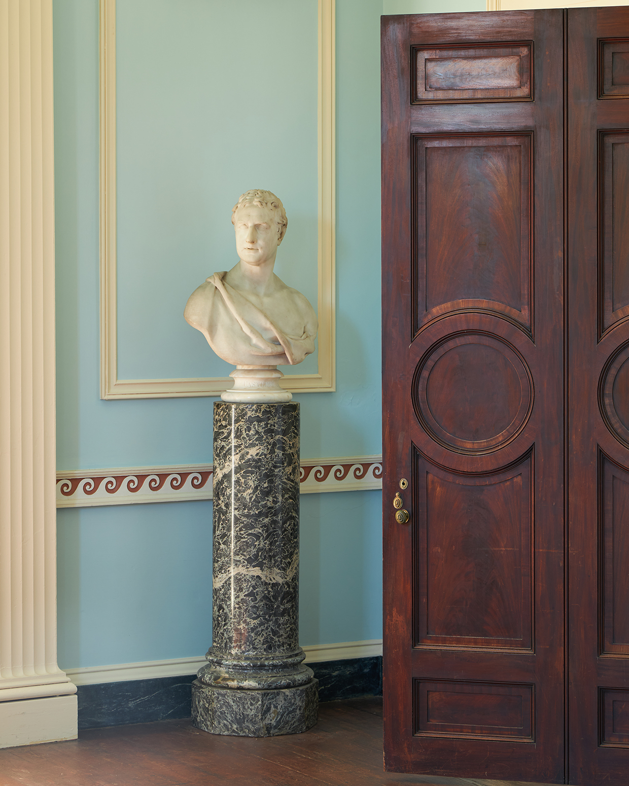 Inline Image - Lot 263: Sir Francis Chantrey (1781-1841), a carved marble bust of Lord Castlereagh, Second Marquess of Londonderry, dated 1828 | Est. £10,000-15,000 (+ fees)